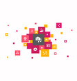 media infographic 10 steps pixel design news vector image