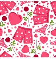 seamless background by st valentines day vector image vector image