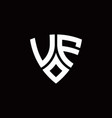 vf monogram logo with modern shield style design vector image