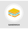 sandwich icon flat vector image vector image