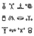 weightlifting bodybuilding heavy athletics bold vector image