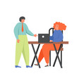 business team characters flat isolated vector image