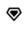 gemstone icon or logo isolated sign symbol vector image vector image