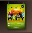 halloween party flyer vector image vector image