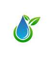 leaf and water vector image