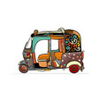 tuktuk motorbike asian taxi sketch for your vector image vector image