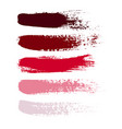 set of grunge brush strokes vector image
