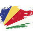 seychelles scratched flag vector image vector image