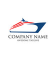 abstract ship logo yacht icon ocean ship graphic vector image