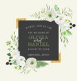 botanical wedding invitation save date card vector image