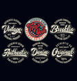 set of templates for vintage badges vector image