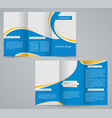 tri-fold business brochure template vector image