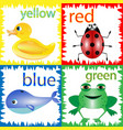 cartoon primary colors vector image vector image