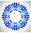 blue watercolor leaves spring frame vector image