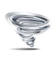realistic tornado swirl isolated on white vector image vector image
