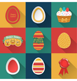 set of easter objects vector image