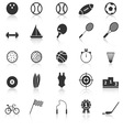 sport icons with reflect on white background vector image vector image