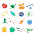 Germs with monster face Royalty Free Vector Image