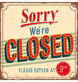 Closed Royalty Free Vector Image - VectorStock