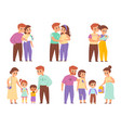 family development stages happy couple life vector image vector image