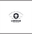 lion head logo design template idea vector image vector image