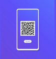 qr scanner modern flat style vector image vector image