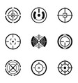 aim shooting icons set simple style vector image