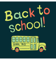 back to school background with bus vector image