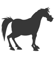 horse cartoon silhouette icon vector image