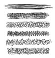 light set of hand drawn scribble line vector image vector image