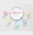 round chart infographic with steps progress vector image