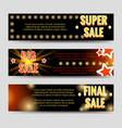 shining sale horizontal banners template design vector image vector image