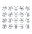 seo digital marketing website analysis line icons vector image
