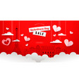 valentines day sale paper cut paris city template vector image vector image