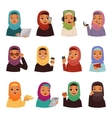 arabic woman set vector image vector image