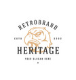 eagle hand drawn logo isolated on white background vector image