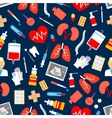medicine and healthcare seamless pattern vector image