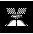 race flag icon finish symbol flat vector image