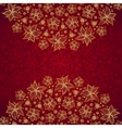 red vintage doodle flowers background vector image
