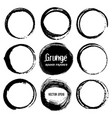 set of round grunge frames vector image