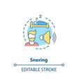 snoring concept icon vector image vector image