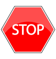 stop sign vector image vector image