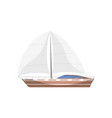 travel sailboat side view isolated icon vector image