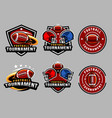 american football logo and badge set image vector image