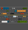 cars on road vector image vector image