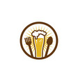 food beer logo icon design vector image