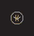 initial letter overlapping interlock logo vector image vector image