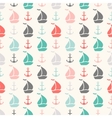 seamless pattern of anchor and sailboat shape vector image