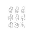 chair icons for web design vector image