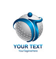 initial letter t logo template colored silver vector image vector image